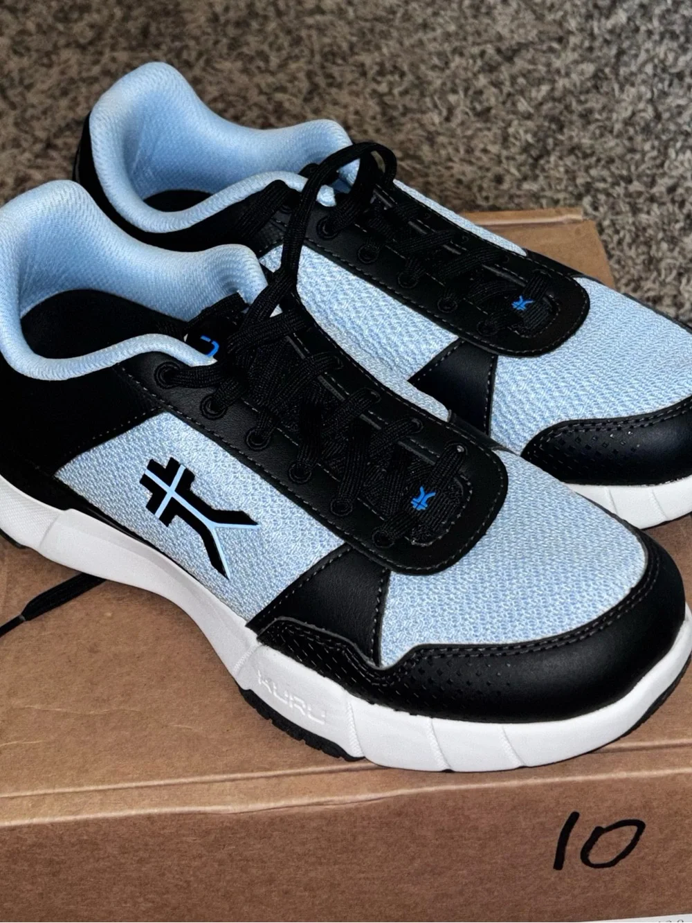 Kuru Quantum 2.0 Women’s Size 9 Kuru Cloud Jet Black Misty Blue Sneakers